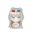 ゴロゴロ、クマヘッドセット！（個別スタンプ：29）