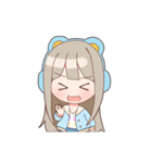ゴロゴロ、クマヘッドセット！（個別スタンプ：30）