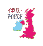 イギリス・アイルランドの地図（個別スタンプ：1）