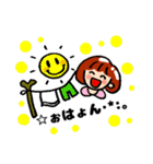 ボブガール（水玉）（個別スタンプ：2）