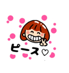 ボブガール（水玉）（個別スタンプ：6）