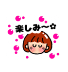 ボブガール（水玉）（個別スタンプ：11）