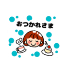ボブガール（水玉）（個別スタンプ：15）