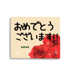 【カスタム】バラの花の付箋（敬語）（個別スタンプ：28）