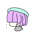 目隠れ少女とその友達 1（個別スタンプ：1）