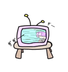 目隠れ少女とその友達 1（個別スタンプ：6）
