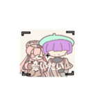 目隠れ少女とその友達 1（個別スタンプ：15）