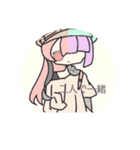 目隠れ少女とその友達 1（個別スタンプ：16）