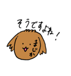 茶色いトイプードルのゆるい毎日（個別スタンプ：5）