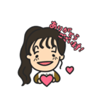 もじゃボーイのガールフレンド（個別スタンプ：11）