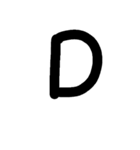 英語スタンプ大文字（個別スタンプ：4）
