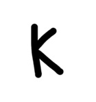 英語スタンプ大文字（個別スタンプ：11）
