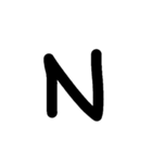 英語スタンプ大文字（個別スタンプ：14）