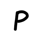 英語スタンプ大文字（個別スタンプ：16）