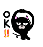 ツヤ猫☆黒ネコ（個別スタンプ：5）
