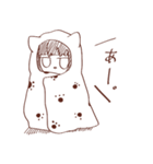 お布団猫しょうじょ（個別スタンプ：1）
