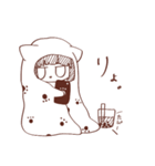お布団猫しょうじょ（個別スタンプ：5）