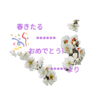 花の写真のメッセージスタンプ（個別スタンプ：2）