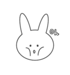 やる気のないうさぎ〜ふぇいす編〜（個別スタンプ：15）