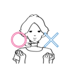ハンサムショートの女の子（個別スタンプ：2）
