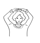 ハンサムショートの女の子（個別スタンプ：3）