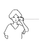 ハンサムショートの女の子（個別スタンプ：5）