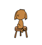 様々な茶色いトイプードル（個別スタンプ：17）