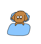 様々な茶色いトイプードル（個別スタンプ：23）