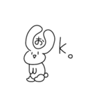 感情をなくしたうさぎ（個別スタンプ：3）