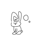 感情をなくしたうさぎ（個別スタンプ：4）