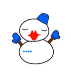 可愛い雪だるまのカスタムスタンプ（個別スタンプ：38）