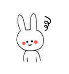 白いウサギの手書きスタンプ（個別スタンプ：16）