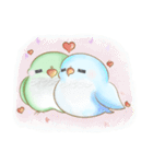 幸せ可愛いインコ-ぶどうちゃん＆雪玉日記（個別スタンプ：5）
