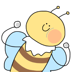 [LINEスタンプ] ほほえんでいるハチのびーちゃん