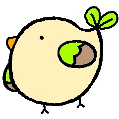 [LINEスタンプ] 花鳥＆葉っぱ鳥 時々くまさん