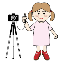 [LINEスタンプ] カメラ少女の日常生活の画像（メイン）