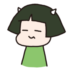 [LINEスタンプ] 緑鬼のいのい