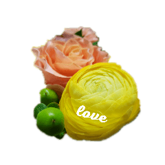 [LINEスタンプ] 花写真 with loveの画像（メイン）