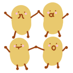 [LINEスタンプ] 納豆四兄弟