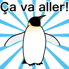 [LINEスタンプ] ダンディペンギン フランス語版の画像（メイン）