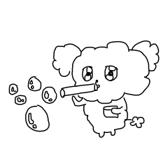 [LINEスタンプ] 心を失いかけてるトイプー4(細い線)