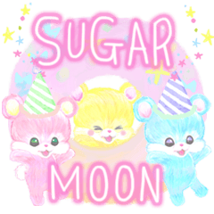 [LINEスタンプ] sugarmoon4 happyの画像（メイン）