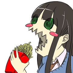 [LINEスタンプ] ジャンクフードガール