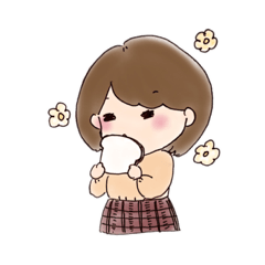 [LINEスタンプ] 女の子とパン