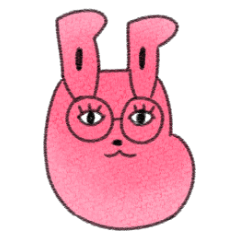 [LINEスタンプ] うさぎとメガネ