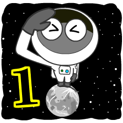 [LINEスタンプ] 宇宙チャレンジャー＜1＞月へ！の画像（メイン）