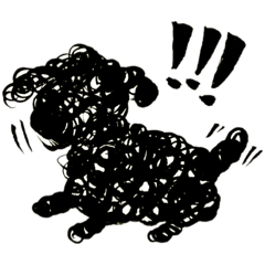 [LINEスタンプ] もっちり黒プー