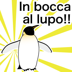 [LINEスタンプ] ダンディペンギン イタリア語版の画像（メイン）