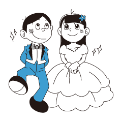 [LINEスタンプ] カチコチ結婚式