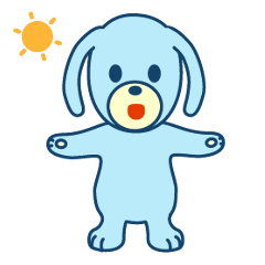 [LINEスタンプ] 空色いぬいぬ